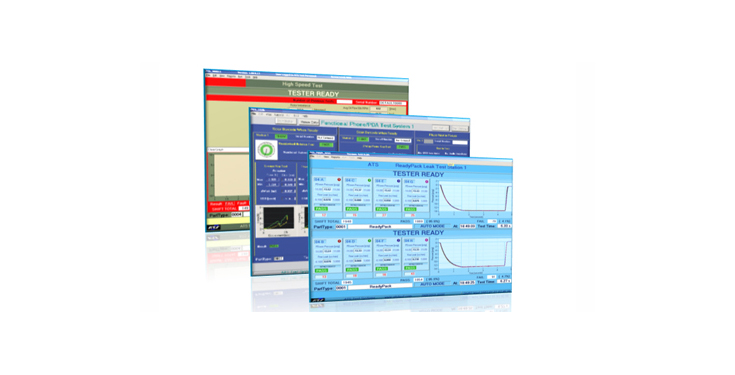 Screenshots of testing software