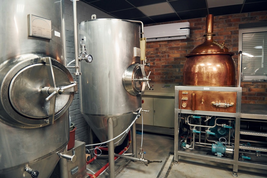 Interior of the storage with beer container